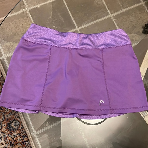 Head Dresses & Skirts - Head, tennis skirt, M, adorable gathers on back, 2 pockets, purple. EUC.